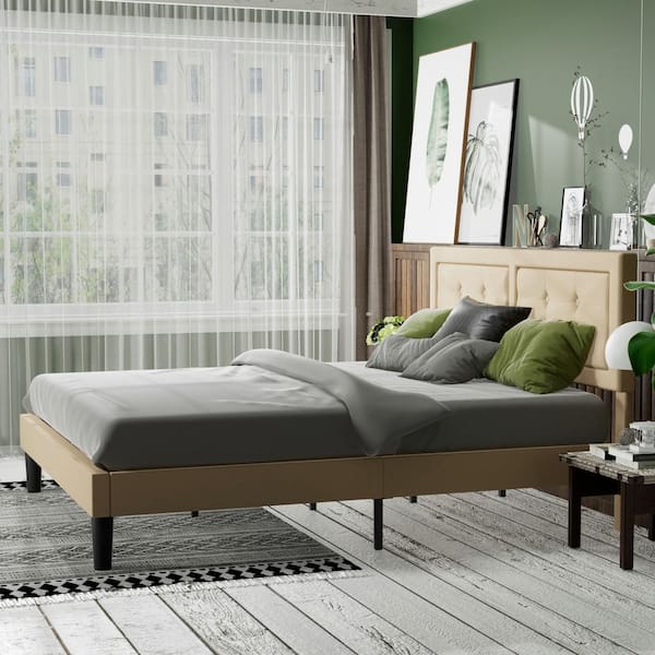 Sanders upholstered store platform bed