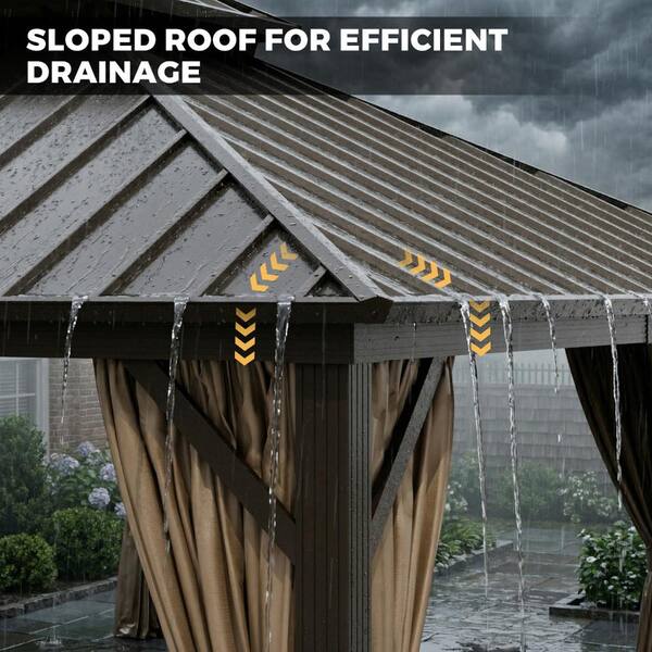 Shade Graphix 20 ft. x 12 ft. Metal Double-Roof Hardtop Gazebo