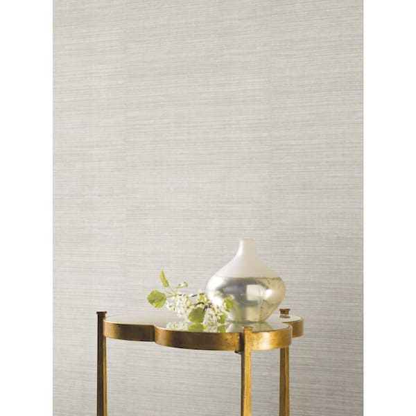 Off White Silk Elegance Paper Wallpaper Matte, 27 in. x 27 ft.