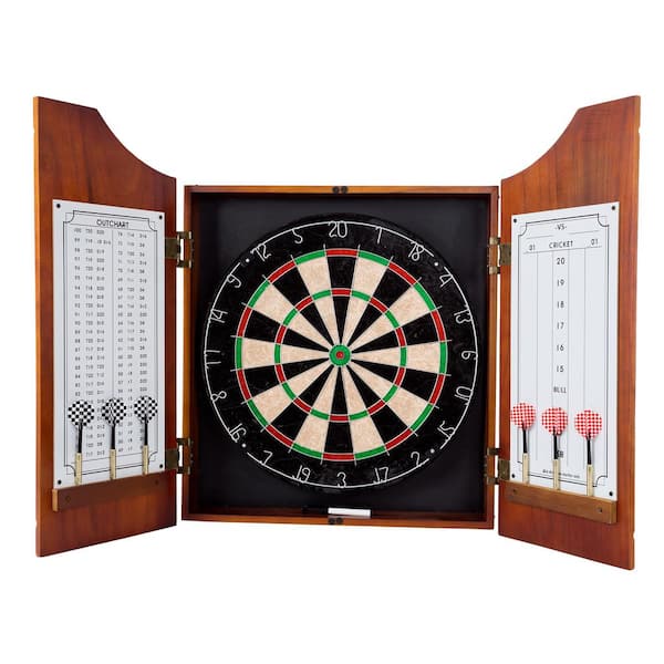 Dart Board Cabinet Set, Pine