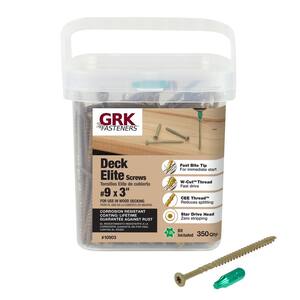 #9 x 3 in. Star Drive Bugle Head Deck Elite Decking Screws (350-Pack)