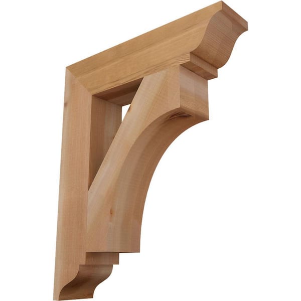 Ekena Millwork 3.5 in. x 22 in. x 18 in. Western Red Cedar Westlake Traditional Smooth Corbel