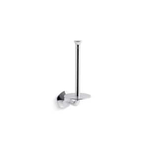 Occasion Wall Mounted Vertical Toilet Paper Holder in Polished Chrome