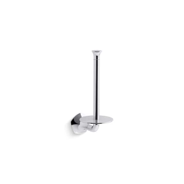 Wall-Mount Vertical Toilet Paper Holder in Polished Chrome