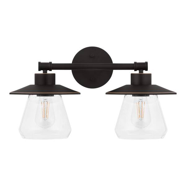 Hampton Bay Northmoore 18.9 in. 2Light ORB Farmhouse Bathroom Vanity