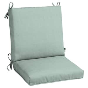 19 in x 20 in Cushion Guard Rectangular Outdoor Mid Back Dining Chair Cushion in Seabreeze