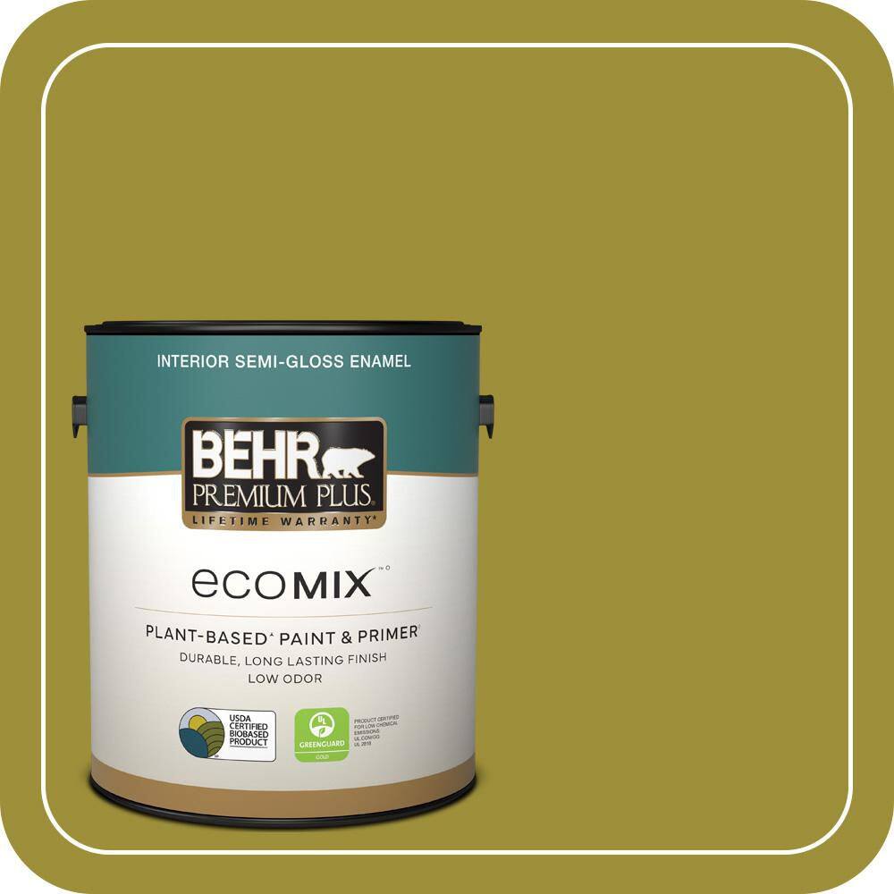 1 gal. Home Decorators Collection #HDC-MD-20 Banana Leaf Semi-Gloss Enamel EcoMix Plant-Based Interior Paint & Primer price history on PriceWatchPro