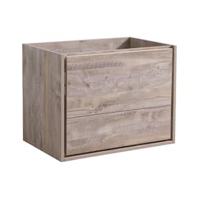 Catania 30 in. Modern Wall Hung Bath Vanity Cabinet Only in Rustic Natural Wood