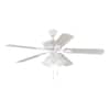 Glendale III 52 in. LED Indoor White Ceiling Fan with Light and Pull Chains