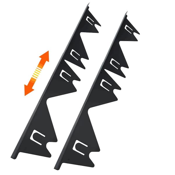 Stainless Steel Retractable Stove Gap Cover Guard in Black for Kitchen Stove and Counter Gap Filling (2 Pack)