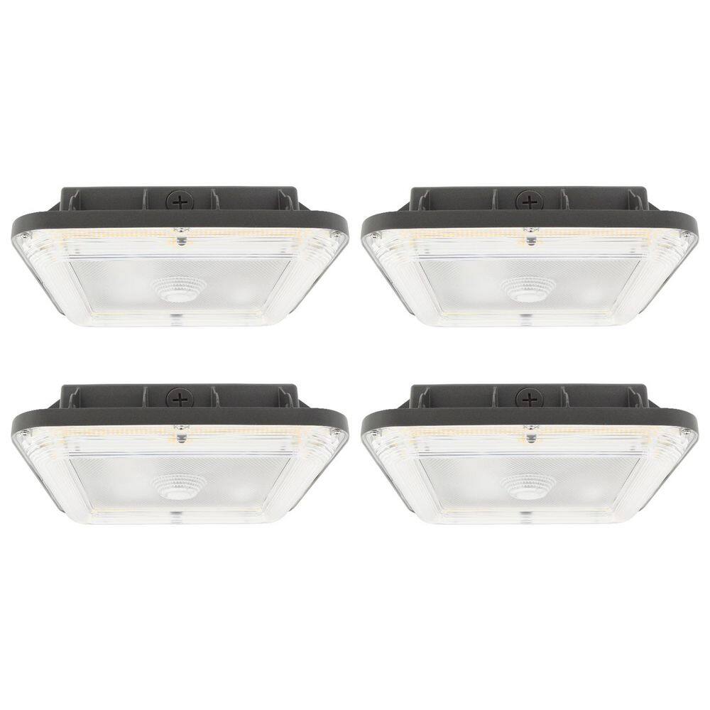 Gray Slim LED Garage Canopy Light, 3CCT, 30/40/50W, Up to 6000LM, 155° Beam, IP65, 120-277V, Dimmable, UL Listed 4 Pack price history on PriceWatchPro