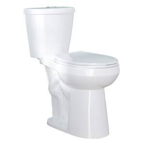 21 in. Tall 2-Piece Toilet 1.1 GPF/1.6 GPF High Efficiency Dual Flush Round Toilet in White Soft Close Seat 12 Rough in