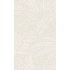 Beige Painted Leaves Botanical Shelf Liner Non- Woven Non-Pasted Wallpaper (57 sq. ft.) Double Roll