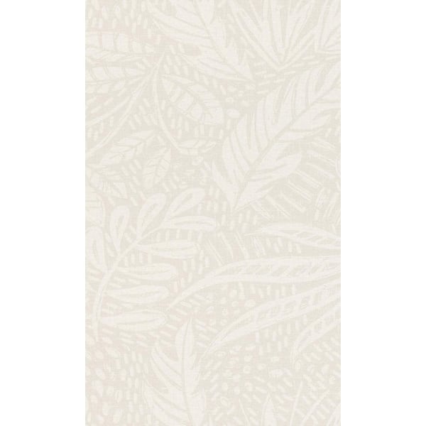 Walls Republic Beige Painted Leaves Botanical Shelf Liner Non- Woven Non-Pasted Wallpaper (57 sq. ft.) Double Roll