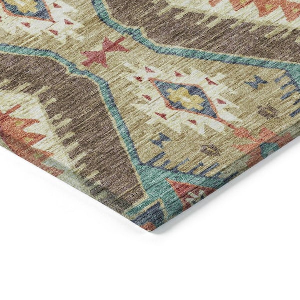 Chantille Machine Washable Indoor/Outdoor Abstract ACN2210 Khaki 2 ft. 6 in. x 3 ft. 10 in. Area Rug
