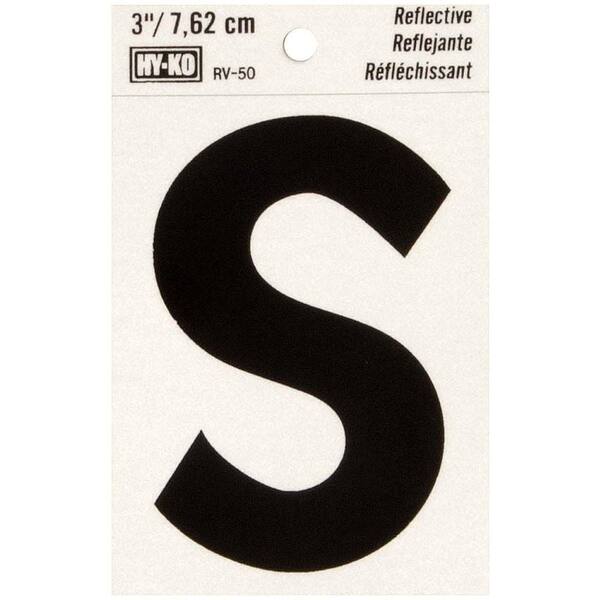 HY-KO 3 in. Vinyl Reflective Letter S