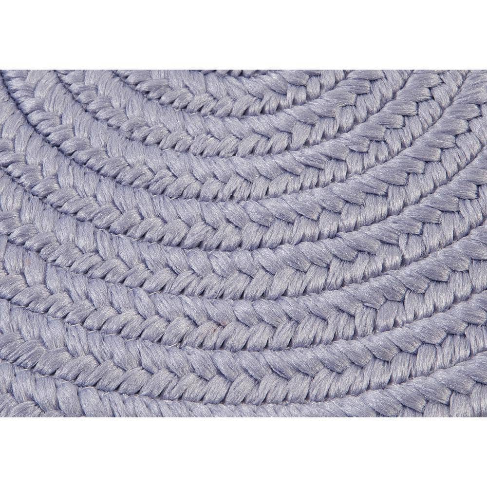 Handmade Blue Oval Braided Synthetic 2'x3' Rug