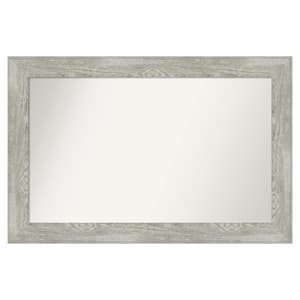 Dove Greywash 44 in. x 29 in. Custom Non-Beveled Distressed Recyled Polystyrene Bathroom Vanity Wall Mirror
