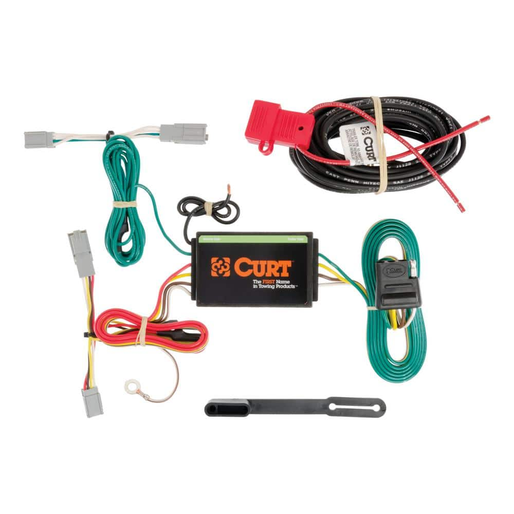 CURT Custom Vehicle-Trailer Wiring Harness, 4-Way Flat Output, Select