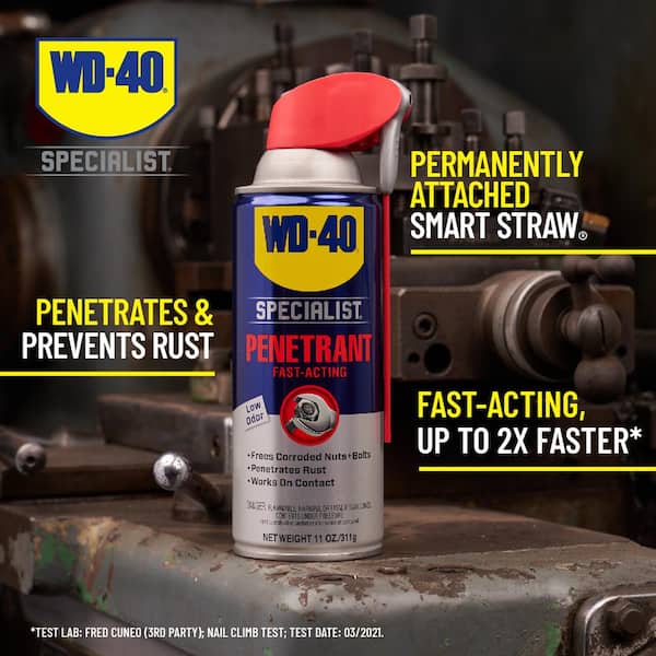 WD-40 Specialist Silicone Quick-Drying Lubricant with Smart Straw Spray  11-oz - Ultimate Lubrication, Long-lasting, Safe for Metal, Rubber, Vinyl