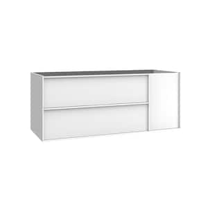 Palma 46.8 in. Bath Vanity Cabinet without Top in Matte White Assembled