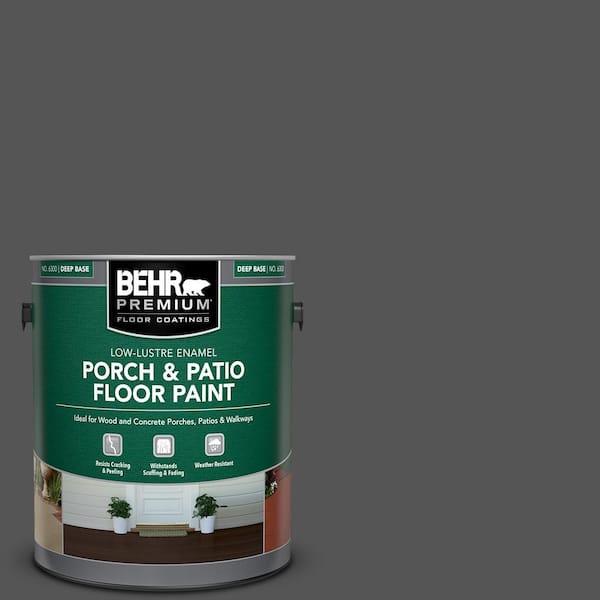 BEHR PREMIUM 1 gal. #PPU25-01 Carbon Copy Low-Lustre Enamel Interior/Exterior Porch and Patio Floor Paint