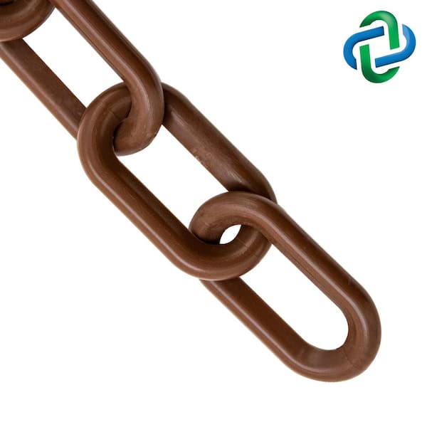Mr. Chain 3 in. (#10, 76 mm) x 25 ft. Brown Plastic Barrier Chain