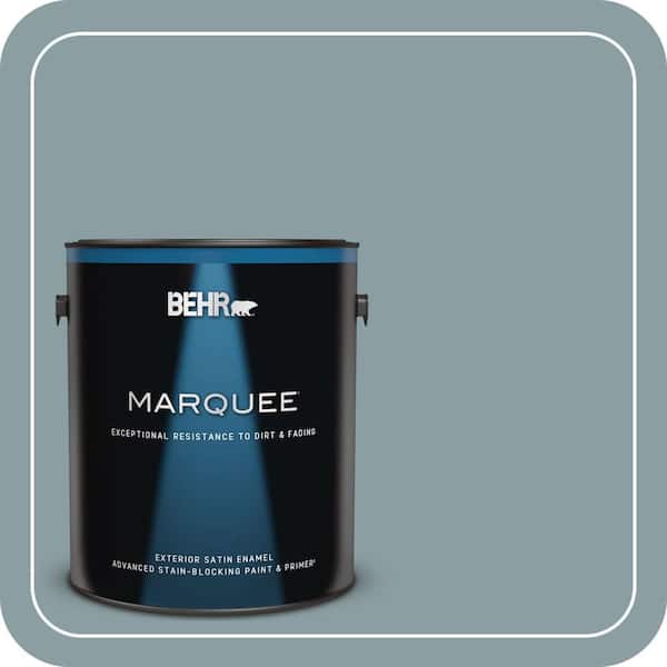 BEHR MARQUEE 1 gal. #ECC-65-3 Teal Wave Satin Enamel Exterior Paint & Primer