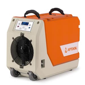 180 pt. 6,000 sq. ft. Bucketless Commercial Dehumidifier in Oranges/Peaches with Pump, Auto Defrost
