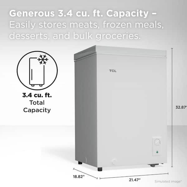 3.4 cu. ft. Manual Defrost Chest Freezer in White