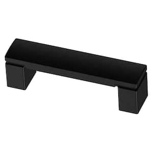 Simply Geometric 3 in. (76 mm) Modern Matte Black Cabinet Drawer Pull