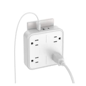 Multi Plug Adapter with 4-Outlet Splitter and 3 USB (1 USB C), Multiple Plug Expander for Home Office Dorm Room