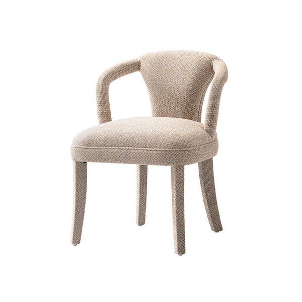 Palmer Modern Gold Dust Tweed Upholstered Dining Armchair