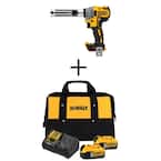 20V MAX XR Cordless Brushless Cable Stripper, (2) 20V MAX XR Premium Lithium-Ion 5.0Ah Batteries, and Charger