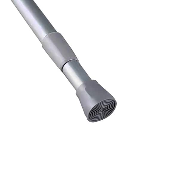 Unbranded 28 in. to 47 in. Tension Adjustable Shower Curtain Rod Silver