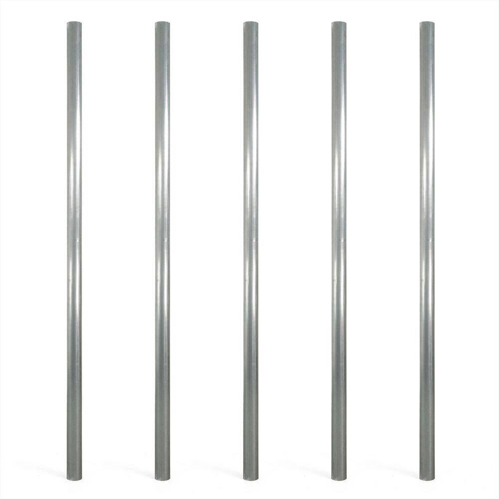 Silver Galvanized 1-7/8 in. x 1-7/8 in. x 6 ft. Steel Line Chain Link Fence Post (5-Pack) price history on PriceWatchPro