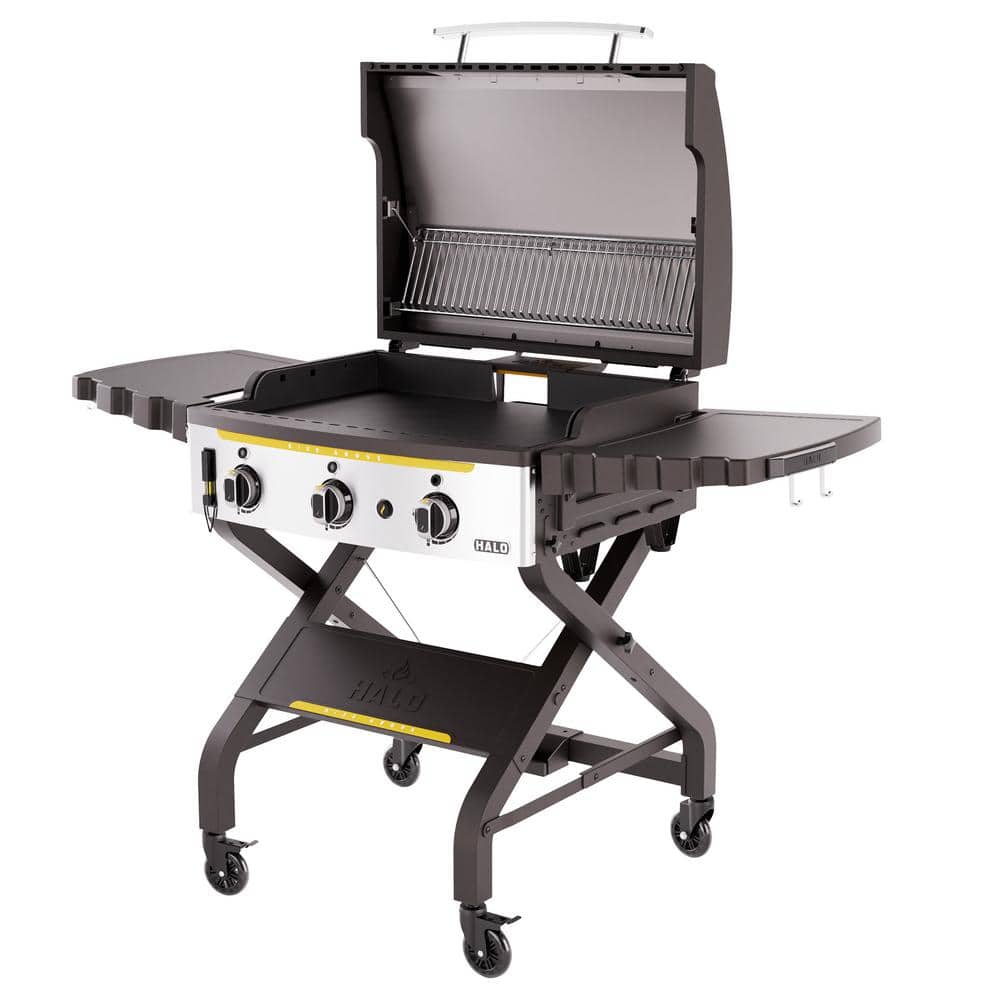 Elite Stainless Steel Propane Gas Hibachi Griddle with 3 Burners