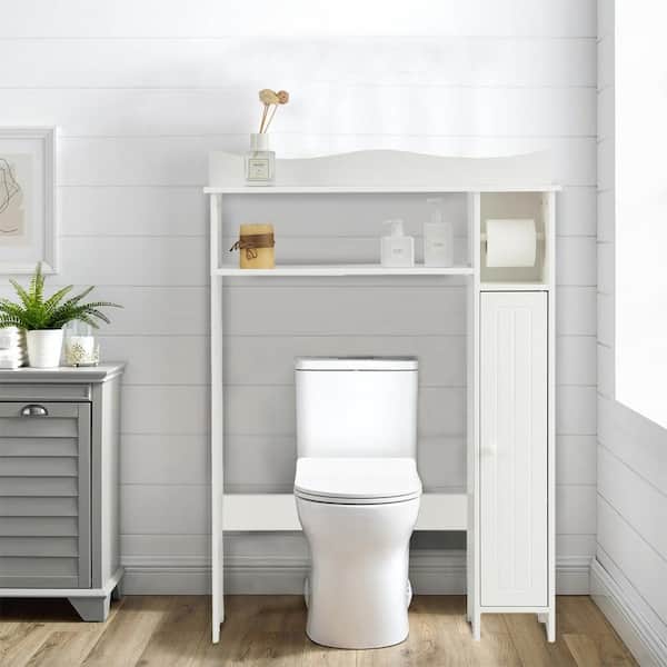 Casainc 30 In W Toilet Storage Cabinet, Over The Toilet Shelves Home Depot