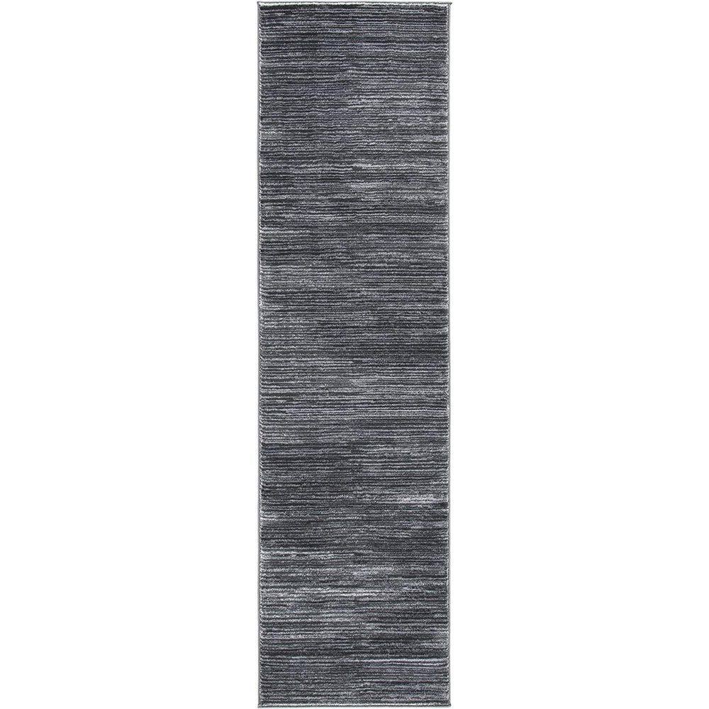 Gray Polypropylene 2 ft. 2 in. x 8 ft. Solid Color Indoor Runner Rug