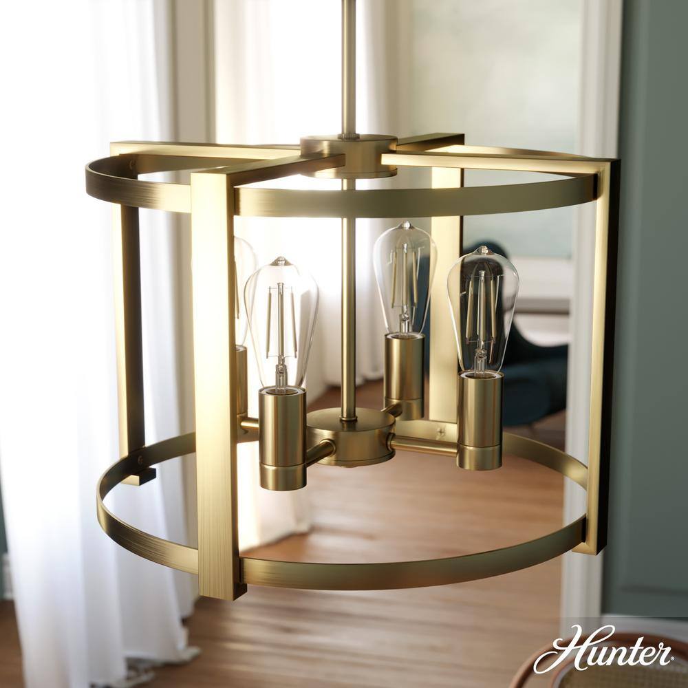 Astwood 18" Black Drum Chandelier with Art Deco Detailing