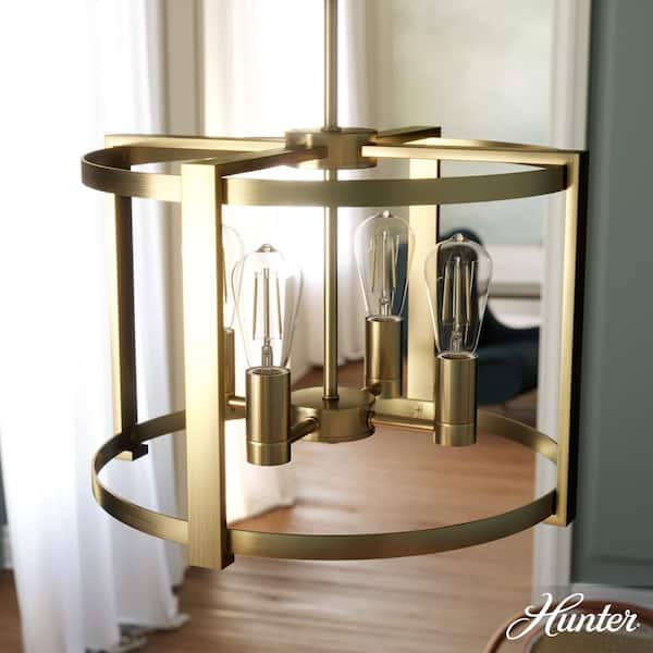 Hunter Astwood 4 Light Alturas Gold Island Chandelier Dining Room Light