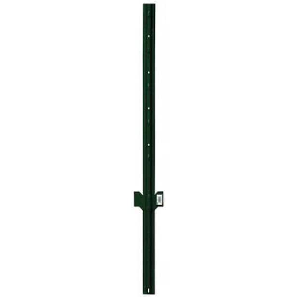 Everbilt 3 in. x 3 in. x 6 ft. Green Steel Fence Heavy Duty U-Post with Anchor Plate