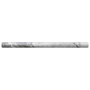 Tundra Grey .75 in. x 11.875 in. Marble Wall Pencil Tile (1 Linear Foot)
