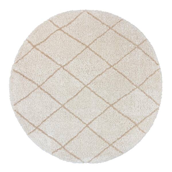 Gertmenian & Sons Thayer Diamond Ivory 6 ft. 5 in. x 6 ft. 5 in