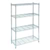 HDX Chrome 4-Tier Metal Wire Shelving Unit (36 in. W x 54 in. H x 14 in ...