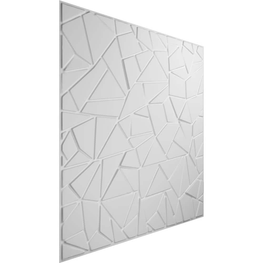 Elwod 19.625" x 19.625" White PVC 3D Wall Panels (10-Pack)