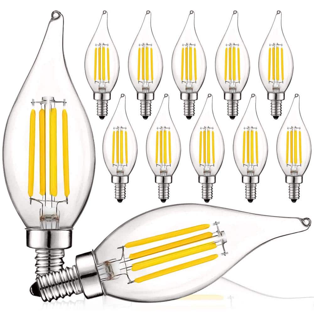 LUXRITE 60-Watt Equivalent 5-Watt E12 Base Chandelier LED