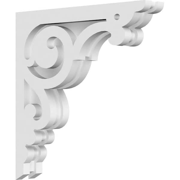 Ekena Millwork 1-7/8 in. x 12 in. x 12 in. PVC Hurley Corbel