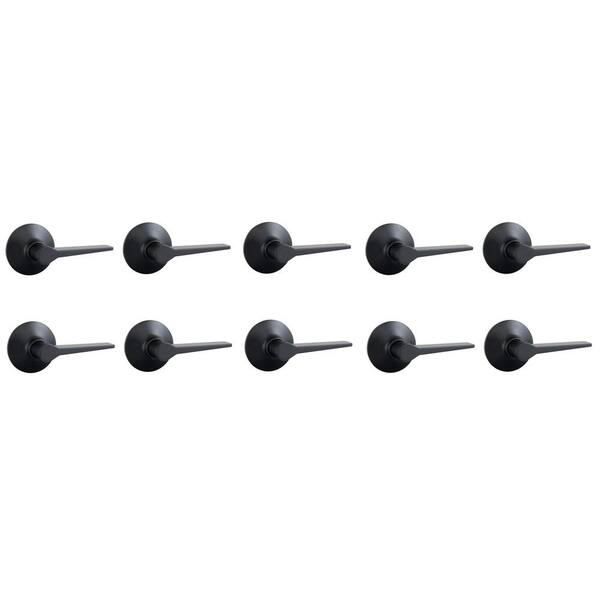 Freedom Matte Black Hall/Closet Door Lever 10-Pack