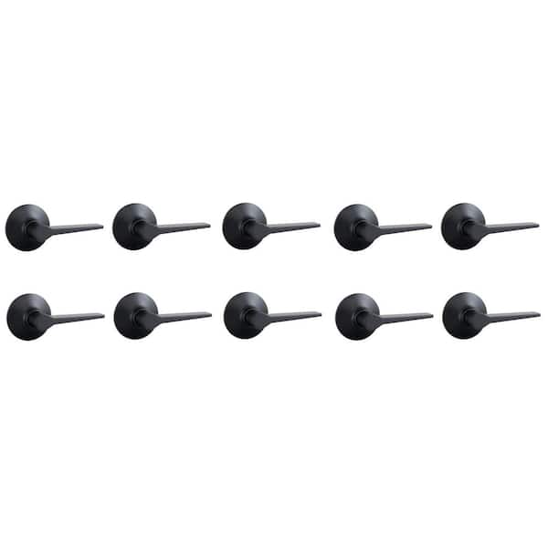 Freedom Matte Black Hall/Closet Door Lever 10-Pack